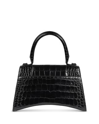Balenciaga Hourglass XS Handbag Crocodile Embossed