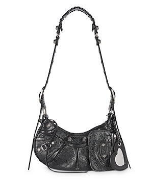 Photos - Women Bag Balenciaga Le Cagole Mini Shoulder Bag Black/Gunmetal 6713091VG9Y1000 