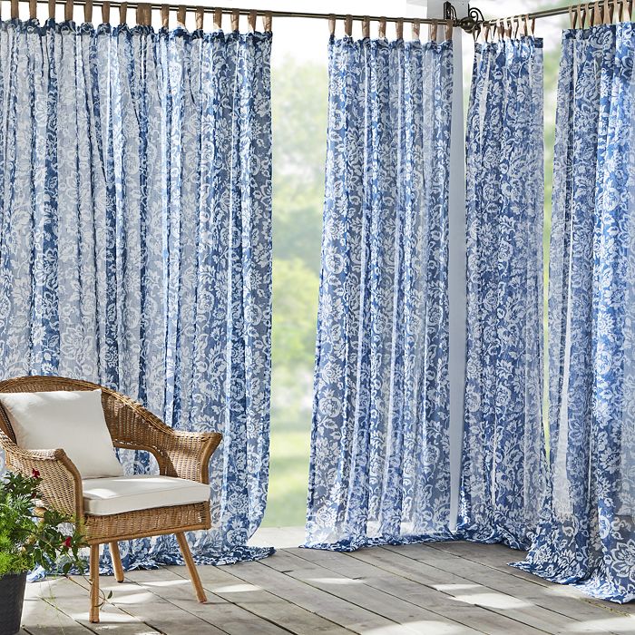 Elrene Home Fashions Verena Floral Indoor/Outdoor Sheer Adhesive Loop