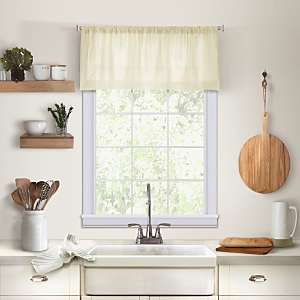 Elrene Home Fashions Cameron Kitchen Window Valance, 15 X 60 In Ivory