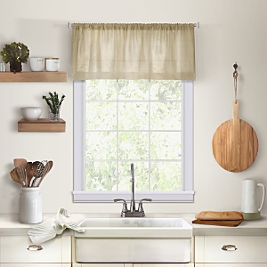 Elrene Home Fashions Cameron Kitchen Window Valance, 15 X 60 In Linen