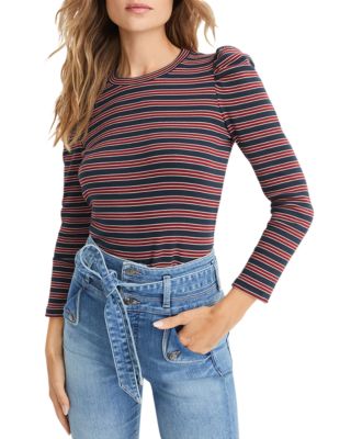 Veronica Beard - Britney Striped Puff Sleeve Tee