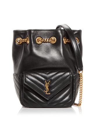 【SAINT LAURENT】JOE BUCKET BAG Saint Laurent Joe Mini YSL Bucket Bag with Adjustable Strap