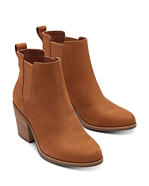 Shop Toms Women's Everly Pull On Chelsea Booties In Medium Brown