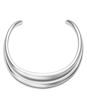 Georg Jensen Curve Sterling Silver Ring Necklace, 5.6