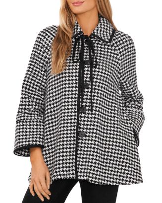 CeCe Houndstooth Cape Jacket | Bloomingdale's