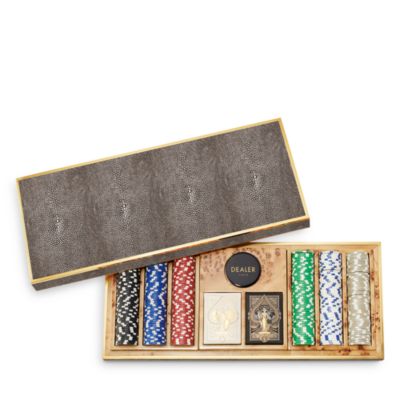 AERIN - Shagreen Poker Set