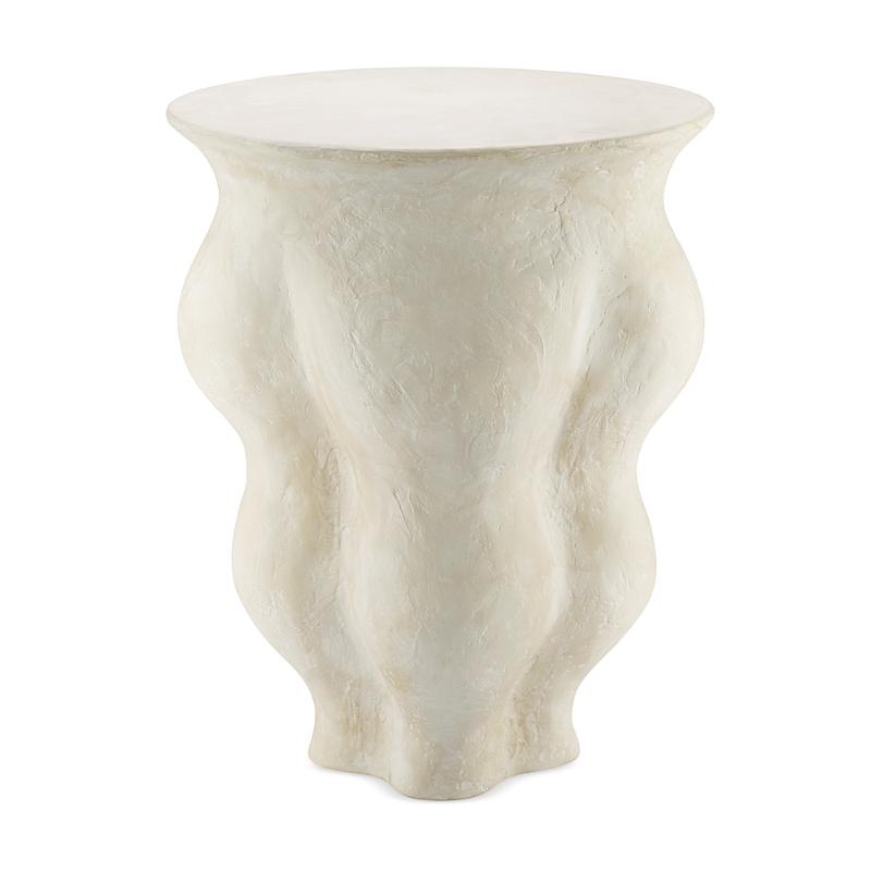 Aerin Corvo Resin Side Table In Fresco White