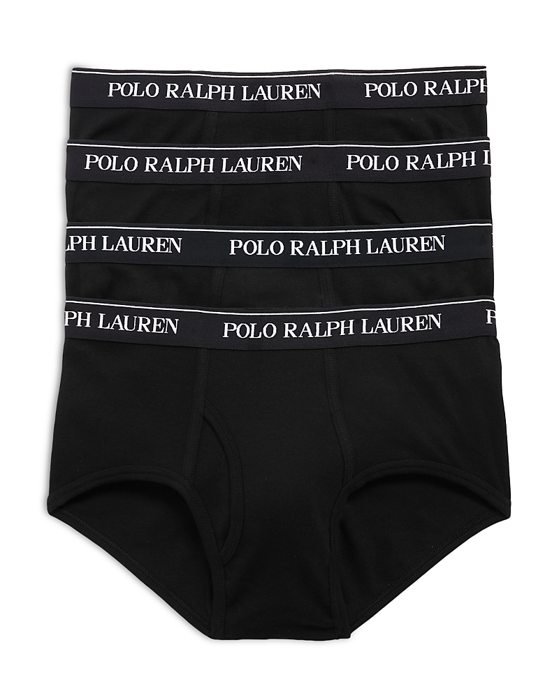 Polo Ralph Lauren Cotton Logo Waistband Briefs, Pack of 4