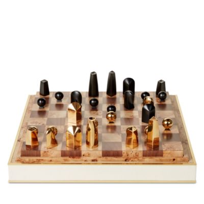 Faux Shagreen Chess Set