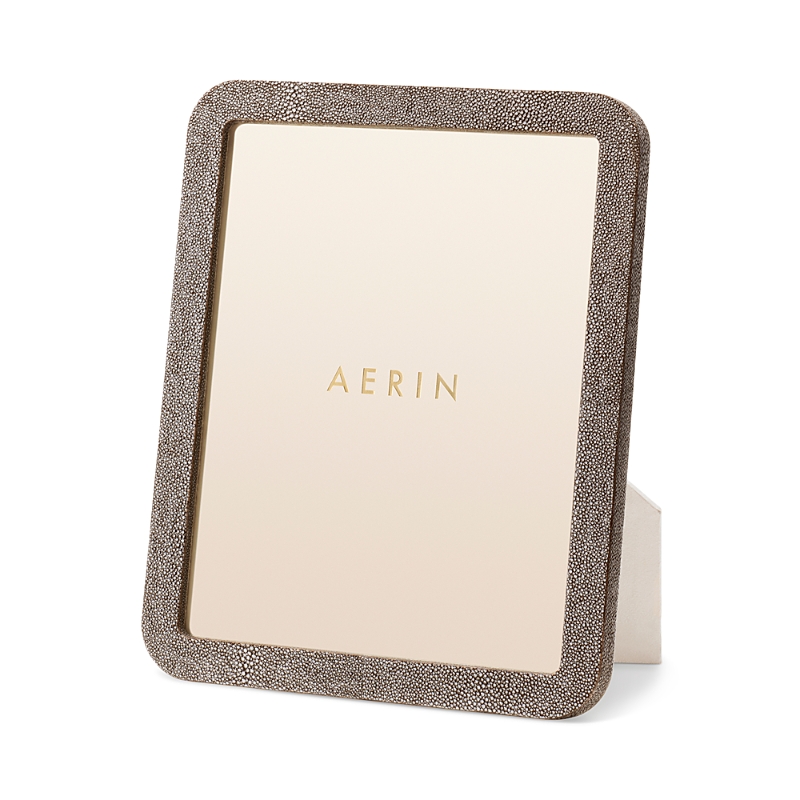 Aerin Modern Shagreen Frame 8 X 10 In Chocolate