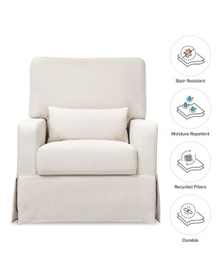 Crawford Pillowback Comfort Swivel Glider in Water Repellent & Stain Resistant Performance Fabric 