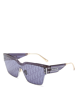 Dior Club M4u Shield Sunglasses, 140mm In Blue/blue Mirror