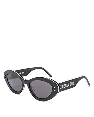 Shop Dior Pacific S1u Butterfly Sunglasses, 55mm In Black/gray Solid