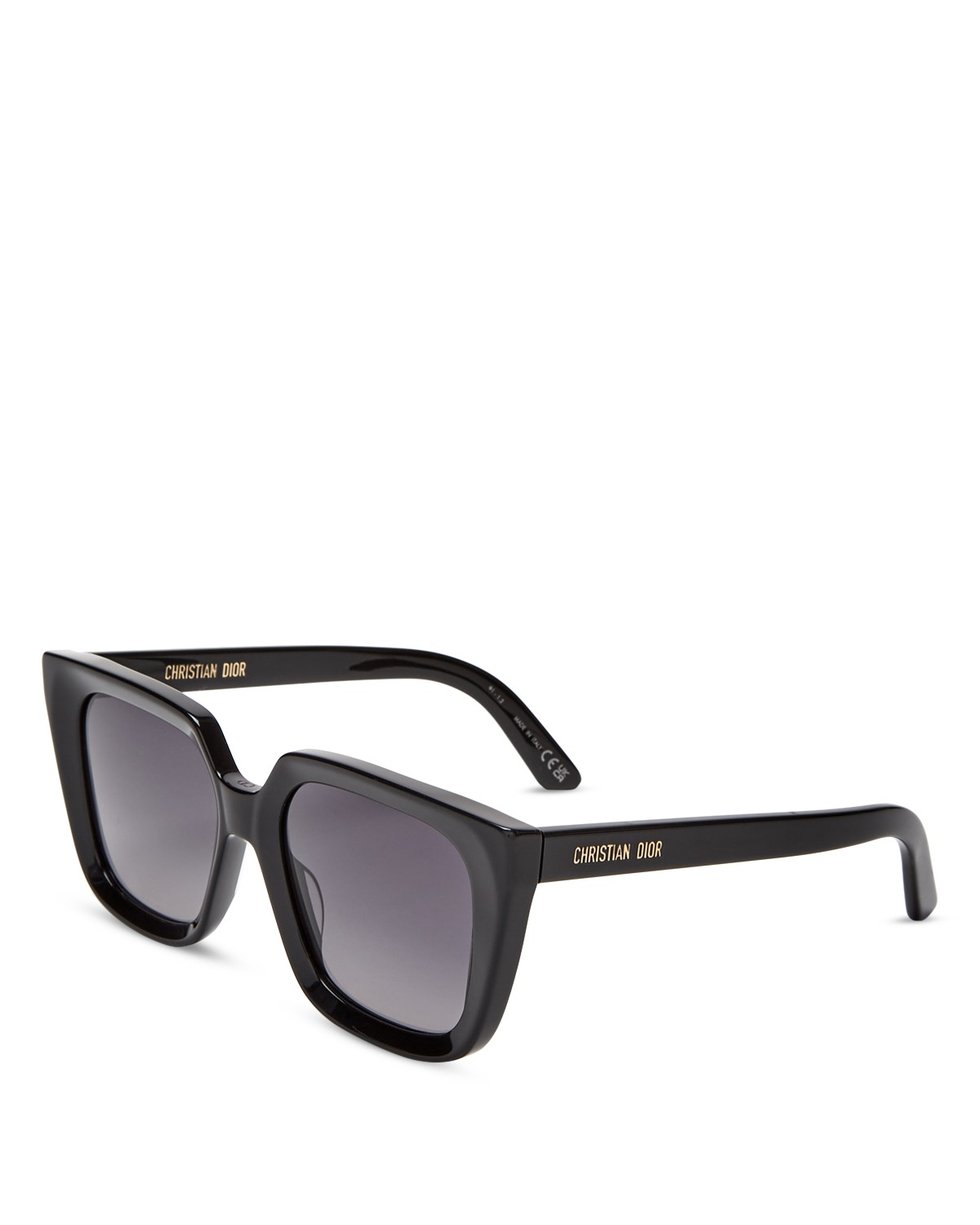 Dior DiorMidnight S1I Square Sunglasses 53mm in Black/Gray Gradient