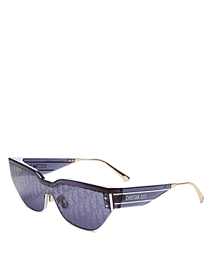 Shop Dior Club M3u Mask Sunglasses, 144mm In Blue/blue Mirror