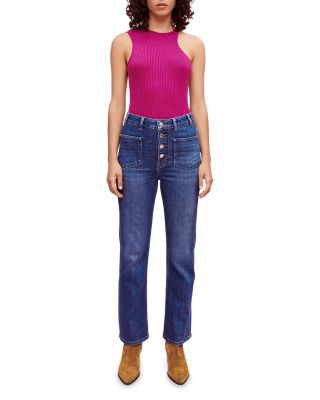 Passiony High Rise Straight Jeans in Blue