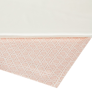 Gingerlily Silk Rattan Flat Sheet, King In Pink/ivory