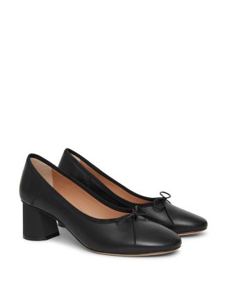 Mansur Gavriel Mansur Gavirel Women's Dream Bow Accent Block Heel Pumps ...