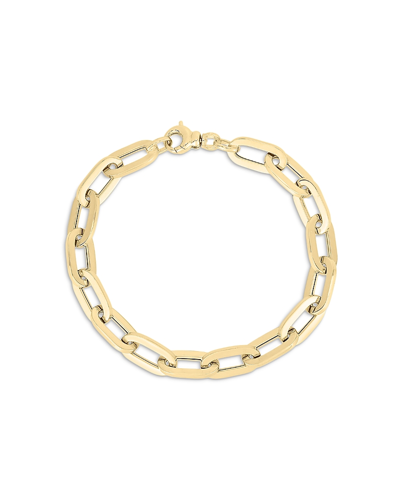 Roberto Coin 18k Yellow Gold Designer Gold Oval Link Chain Bracelet In Gold
