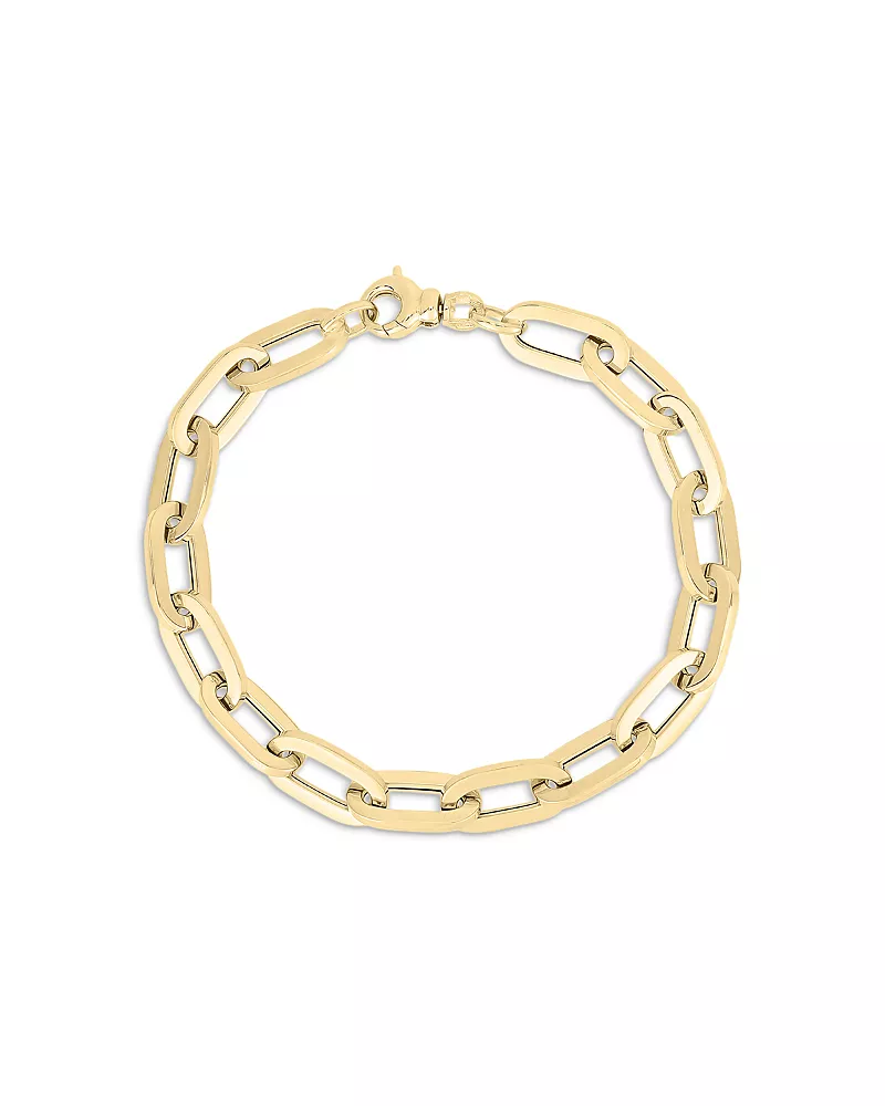 Roberto Coin 18K Yellow Gold Designer Gold Oval Link Chain Bracelet