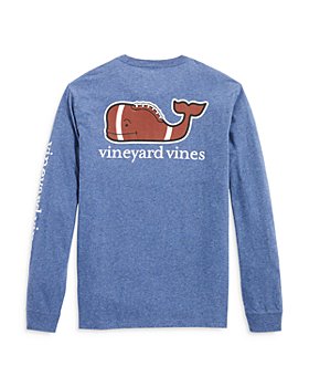 Vineyard Vines - Football Whale Long Sleeve Pocket Tee