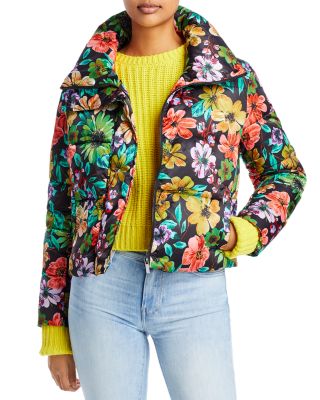 Floral padded coat