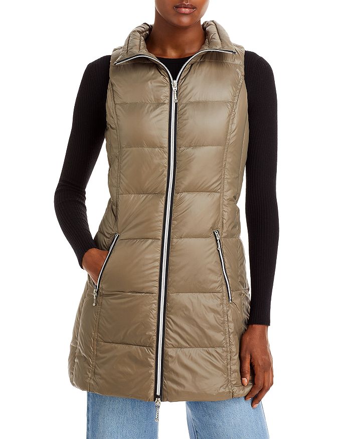 Bloomingdales Women Clothing Jackets Gilets Packable Long Down Puffer Vest 