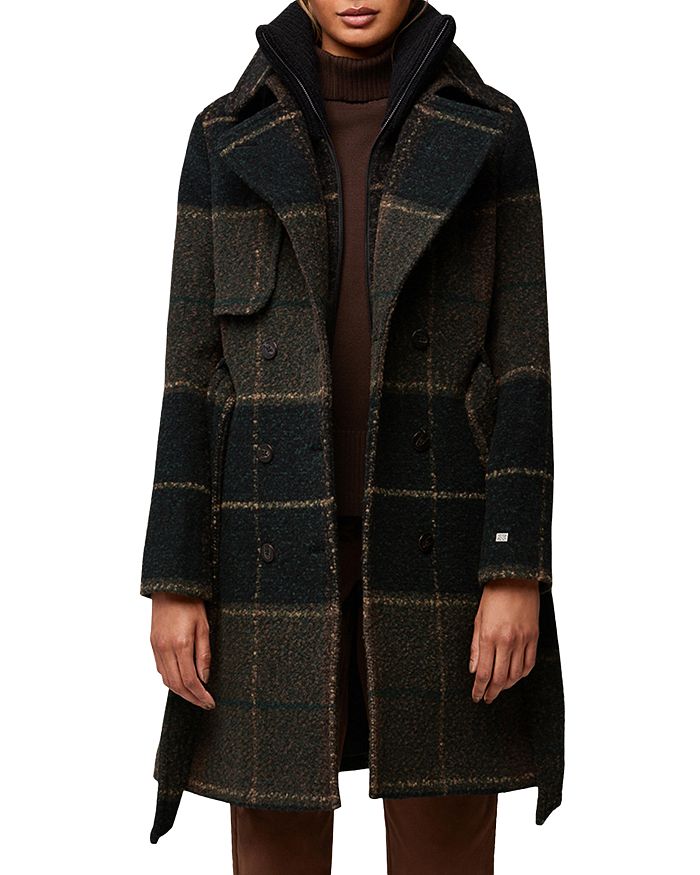 Soia & Kyo Double Breasted Plaid Coat | Bloomingdale's