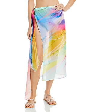 Gottex Printed Side Slit Skirt