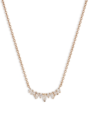 Apres Jewelry 14K Yellow Gold Diamond Marquise Flare Pendant Necklace, 16-19