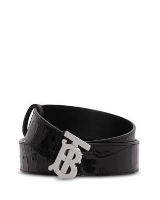 Burberry Monogram Motif Embossed Leather Belt | Bloomingdale's