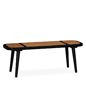 Shop Tov Furniture Emilia Cane Bench In Black/brown