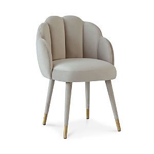 Shop Tov Furniture Gardenia Velvet Dining Chair In Gray