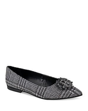 Kenneth Cole Women's Gaya Starburst Pointed Toe Flats In Black/silver