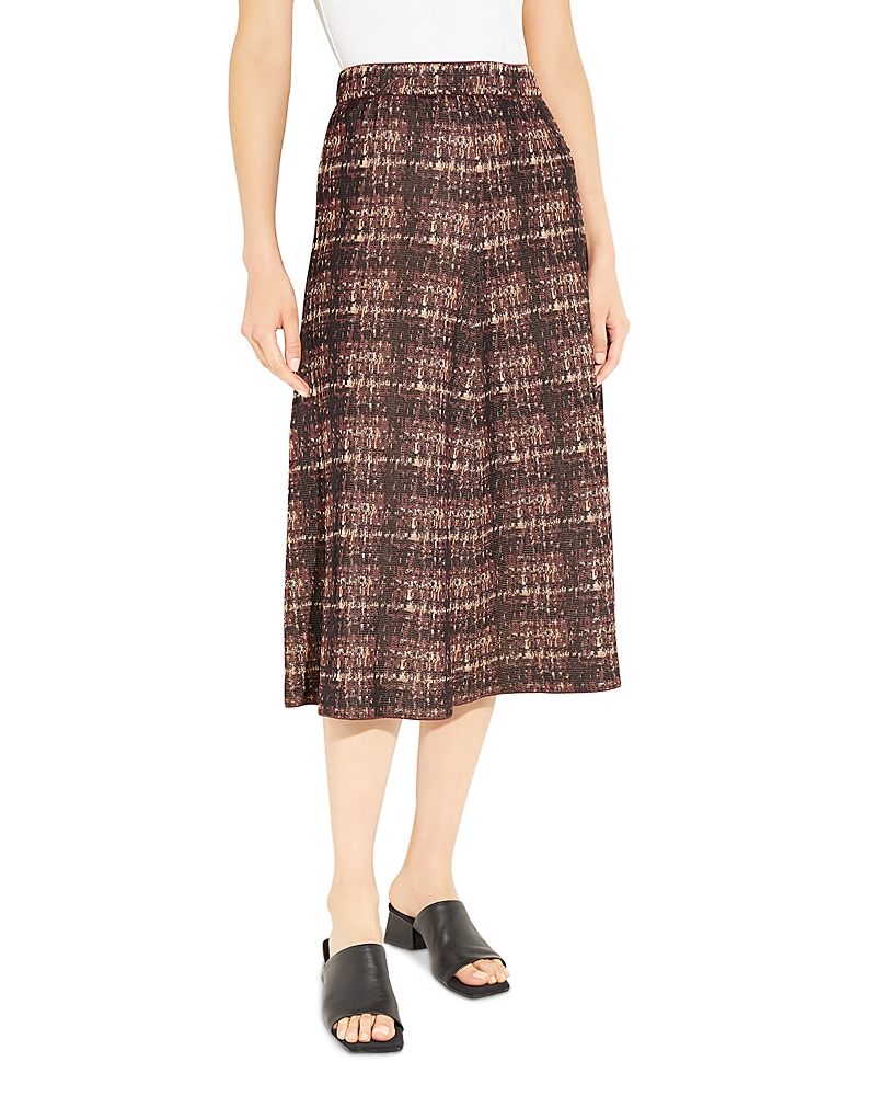 Misook Plaid Knit Midi Skirt