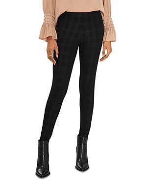 Vince Camuto Plus Size Plaid Leggings In Rich Black
