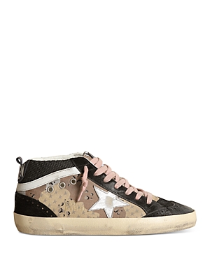 Golden Goose Women's Mid Top Star Camouflage Lace Up Sneakers