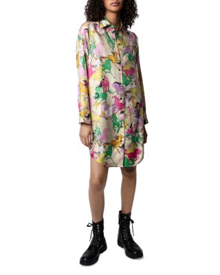 Zadig & Voltaire Rais Twill Horses Dress | Bloomingdale's