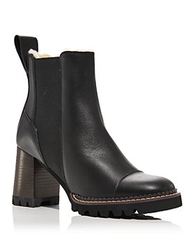 See by Chloé - Women's Shearling Lined Chelsea Booties
