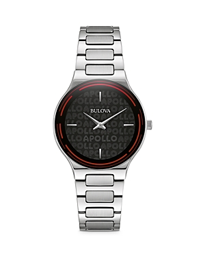 Bulova X Apollo Women's Stainless Steel Bracelet Watch 32mm - Special Edition In Black/silver