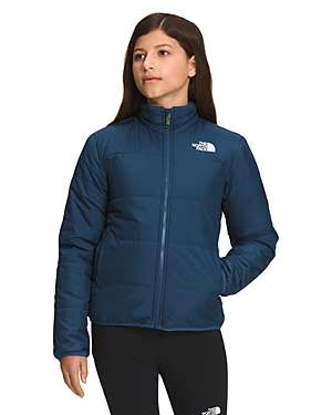 Shop The North Face Girls' Reversible Mossbud Jacket - Big Kid In Shady Blue