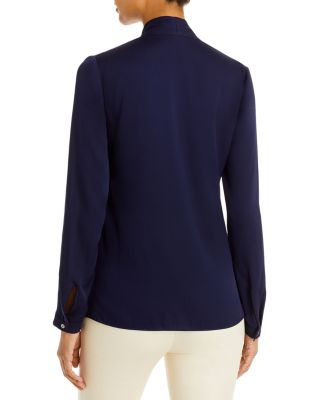 Nellie Silk-Blend Pleated Blouse