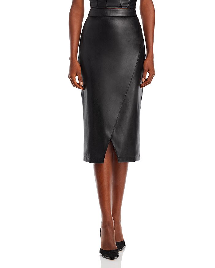 Lucy Paris Victoria Faux Leather Skirt | Bloomingdale's