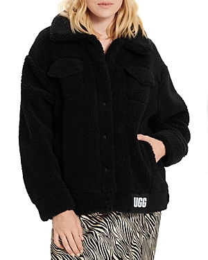 Ugg Frankie Sherpa Trucker Jacket In Black