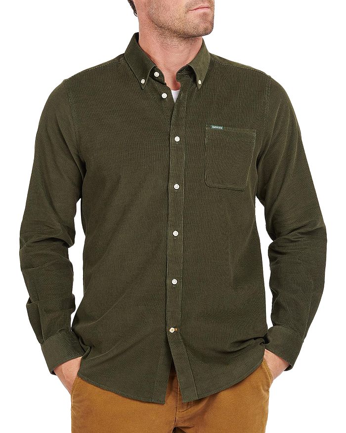 Barbour Ramsey Cotton Micro Corduroy Tailored Fit Button Down Shirt ...