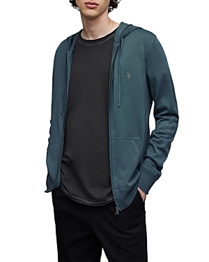 Allsaints Mode Merino Wool Open Cardigan In Shadow Blue