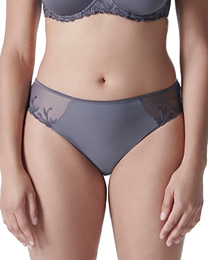 Simone Perele Andora Embroidered Mesh Bikini In Pink Grey