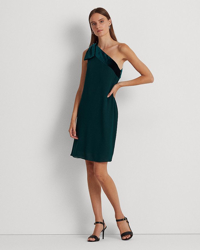 Ralph Lauren One Shoulder Cocktail Dress Bloomingdale's