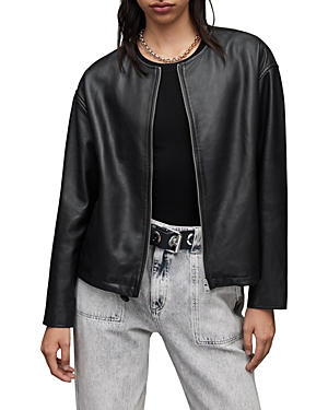ALLSAINTS DARCY LEATHER BOMBER JACKET